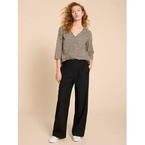 White Stuff Belle Wide Leg Trousers, Pure Black - Pure Black - Female - Size: 6