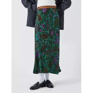 Velvet by Graham & Spencer Kaiya Abstract Print Midi Skirt, Green/Multi - Green/Multi - Female - Size: L