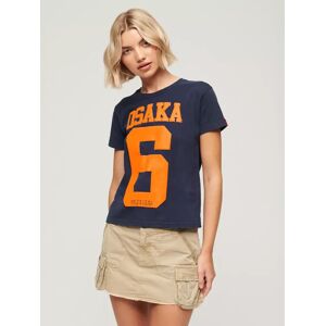 Superdry Osaka 6 Puff Print T-Shirt, Richnavy - Richnavy - Female - Size: 10