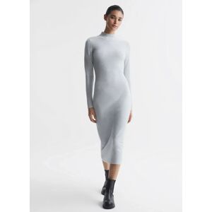 Reiss Mara Bodycon Knit Wool Cashmere Blend Midi Dress, Grey - Grey - Female - Size: XS