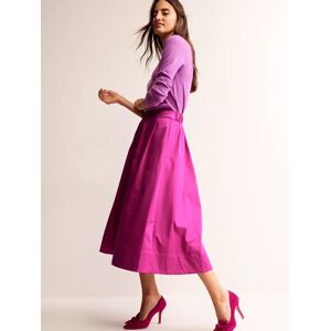 Boden Isabella Satin Skirt, Rose Violet - Rose Violet - Female - Size: 14