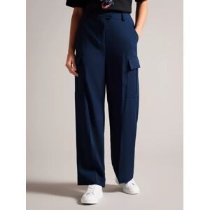 Ted Baker Roccio High Waisted Wide Leg Cargo Trouser, Navy - Navy - Female - Size: 6