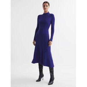 Reiss Chrissy Ribbed Midi Dress - Blue - Female - Size: S