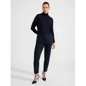 Hobbs Petite Quin Cotton Blend Trousers, Navy - Navy - Female - Size: 6