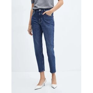 Mango New Mom Cropped Jeans, Open Blue - Open Blue - Female - Size: 18