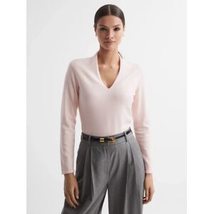 Reiss Lina Ruche Knit Jumper, Light Pink - Light Pink - Female - Size: L