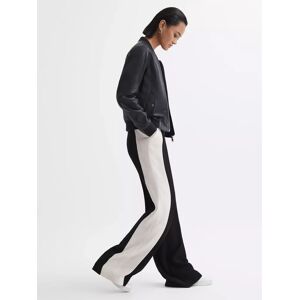 Reiss Saffron Asymmetric Wide Leg Trousers, Black - Black - Female - Size: 8