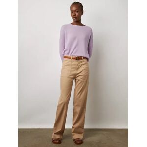 Gerard Darel Carance Cotton Linen Blend Wide Leg Jeans, Sand - Sand - Female - Size: 10