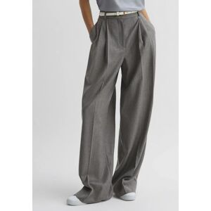 Reiss Otis Wool Blend Long Trousers, Grey - Grey - Female - Size: 14