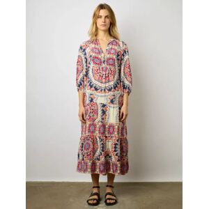 Gerard Darel Emi Mandala Print Tiered Maxi Dress, Natural/Multi - Natural/Multi - Female - Size: 14