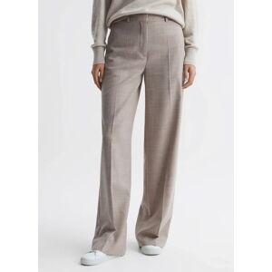 Reiss Hazel Textured Wool Blend Trousers, Oatmeal - Oatmeal - Female - Size: 12R