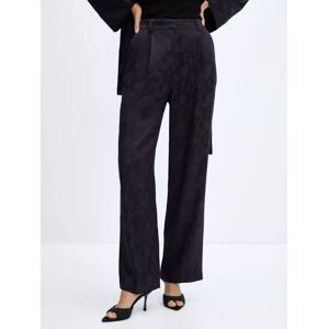 Mango Astrid Jacquard Suit Trousers, Dark Blue - Dark Blue - Female - Size: L