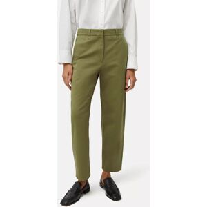 Jigsaw Nevis Barrel Leg Chino Trousers - Green - Female - Size: 12