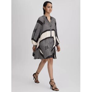 Reiss Bay Stripe Shirt Dress, Black/White - Black/White - Female - Size: 8