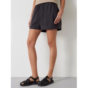 HUSH Lana Linen Blend Beach Shorts, Washed Black - Washed Black - Female - Size: L