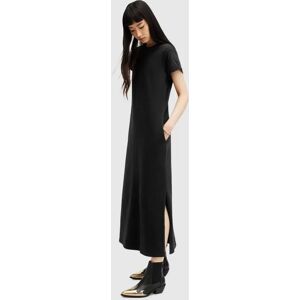 AllSaints Anna Organic Cotton Maxi Dress - Black - Female - Size: 12