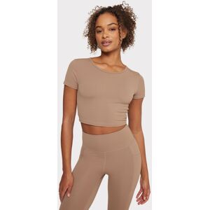 Chelsea Peers Stretch Cropped T-Shirt - Brown - Female - Size: 10