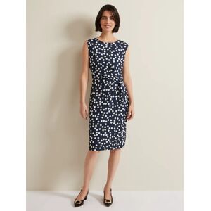 Phase Eight Josey Spot Bodycon Dress, Navy/Ivory - Navy/Ivory - Female - Size: 22