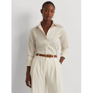 Lauren Ralph Lauren Jamelko Satin Shirt, Cream - Cream - Female - Size: M