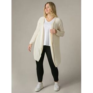 Live Unlimited Curve Knitted Waterfall Cardigan, Neutral - Natural - Female - Size: 14-16