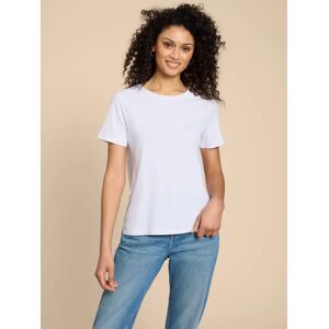 White Stuff Abbie Cotton T-Shirt - Brilliant White - Female - Size: 16