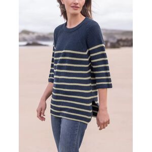 Celtic & Co. Breton Stripe Half Sleeve Jumper, Navy - Navy - Female - Size: S