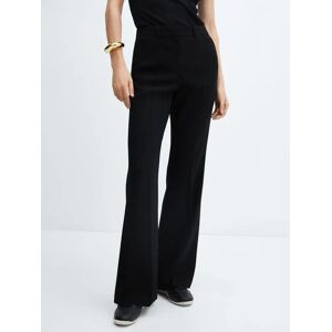 Mango Tortuga Flared Suit Trousers, Black - Black - Female - Size: 6