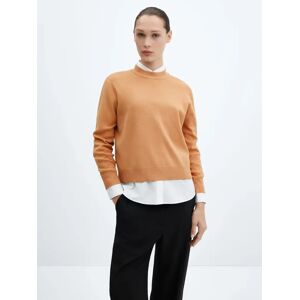 Mango Tortu High Neck Jumper, Tan - Tan - Female - Size: L