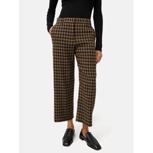 Jigsaw Dale Linen Blend Check Trousers, Khaki/Black - Khaki/Black - Female - Size: 6
