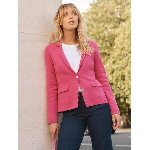 NRBY Lima Cotton Cashmere Heavy Knit Jacket - Cherry Pink - Female - Size: S