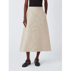 Theory High Waist Linen Skirt, Straw - Straw D59 - Female - Size: 10