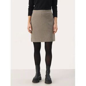 Part Two Corinne Mini Skirt, Toasted Coco Check - Toasted Coco Check - Female - Size: S