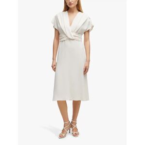Hugo Boss BOSS Debasa Frill Sleeve A-Line Dress, Open White - Open White - Female - Size: 10