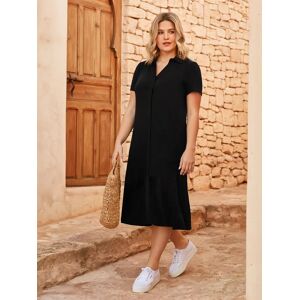 Live Unlimited Curve Jersey Shirt Midaxi Dress, Black - Black - Female - Size: 12