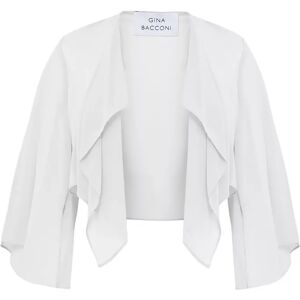 Gina Bacconi Vivian Chiffon Waterfall Jacket, Ivory - Ivory - Female - Size: XL