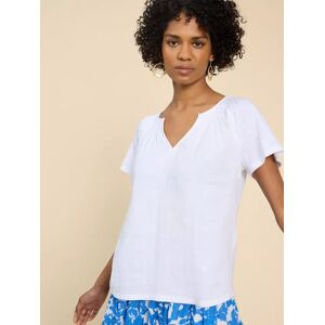 White Stuff Luella Cotton T-Shirt, White - Brilliant White - Female - Size: 22