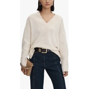 Reiss Seren Wool Cashemere Blend Jumper, Ivory - Ivory - Female - Size: M