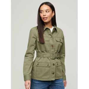 Superdry Cotton Belted Safari Jacket, Wild Khaki - Wild Khaki - Female - Size: 10