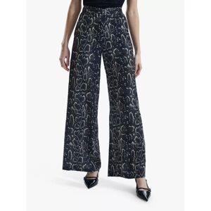 James Lakeland Python Print Trousers - Black/Beige - Female - Size: 8