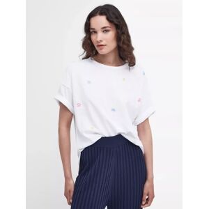 Barbour Sandfield Cotton T-shirt, White - White - Female - Size: 16