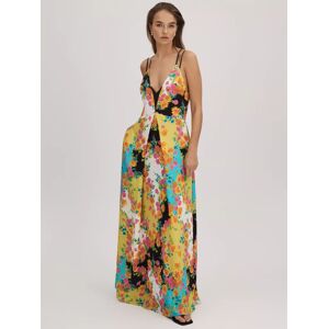 FLORERE Floral V-neck Maxi Dress, Multi - Multi - Female - Size: 14