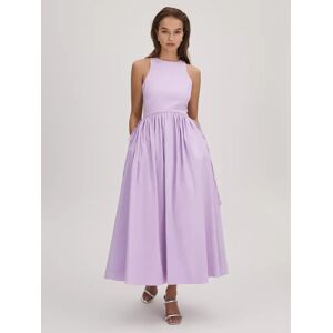 FLORERE Full Skirt Cotton Blend Dress - Lilac - Female - Size: 8