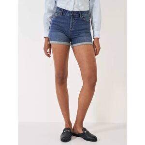 Crew Clothing Mid Wash Denim Shorts - Denim Blue - Female - Size: 12