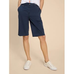 White Stuff Hayley Organic Cotton Chino Shorts, Dark Navy - Dark Navy - Female - Size: 20R