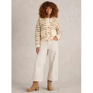 White Stuff Tia Wide Leg Cropped Jeans - Natural White - Female - Size: 10