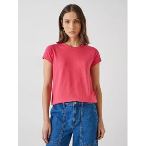 HUSH Slim Fit Cotton Crew Neck T-Shirt - Hot Pink - Female - Size: XS