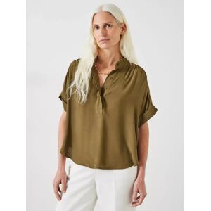 HUSH Anika Short Sleeve Blouse - Army Olive - Female - Size: 18