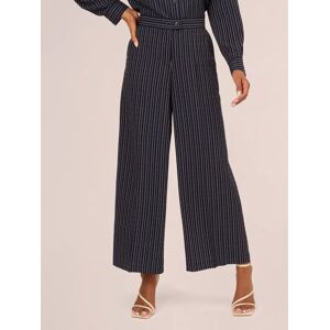 Adrianna Papell Pinstripe Wide Leg Trousers, Blue Moon/White - Blue Moon/White - Female - Size: 8