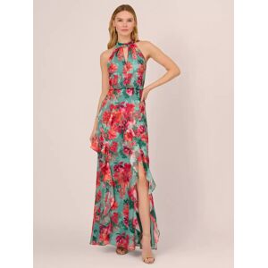 Adrianna Papell Floral Mermaid Maxi Dress, Turquoise/Multi - Turquoise/Multi - Female - Size: 18