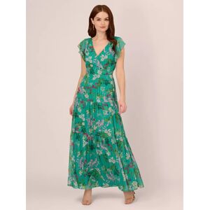 Adrianna Papell Floral Tiered Maxi Dress, Green/Multi - Green/Multi - Female - Size: 18